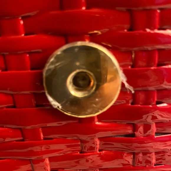 Gucci Red Wicker Woven Mormont Shoulder Bag with Gold Chain - Picture 14 of 15